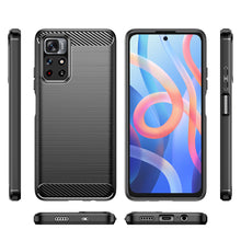 Заредете изображение във визуализатора на галерията – Carbon Case Flexible Cover Sleeve for Xiaomi Redmi Note 11 black - TopMag
