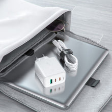 Заредете изображение във визуализатора на галерията – Acefast 2in1 charger 2x USB Type C / USB 65W, PD, QC 3.0, AFC, FCP (set with cable) white (A13 white) - TopMag
