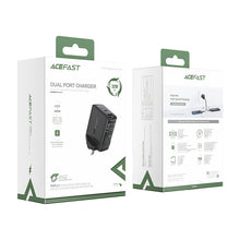 Заредете изображение във визуализатора на галерията – Acefast wall charger (UK plug) USB Type C / USB 32W, PPS, PD, QC 3.0, AFC, FCP black (A8 black) - TopMag
