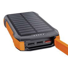 Заредете изображение във визуализатора на галерията – Choetech solar power bank with inductive charging 20000mAh PD 20W / QC 18W / Qi 10W orange (B657)
