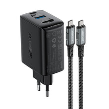 Заредете изображение във визуализатора на галерията – Acefast 2in1 charger GaN 65W USB Type C / USB, adapter HDMI adapter 4K @ 60Hz (set with cable) black (A17 black) - TopMag
