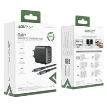 Заредете изображение във визуализатора на галерията – Acefast 2in1 charger GaN 65W USB Type C / USB, adapter HDMI adapter 4K @ 60Hz (set with cable) black (A17 black) - TopMag
