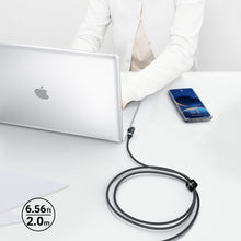 Заредете изображение във визуализатора на галерията – Acefast angled cable USB Type C - USB Type C 2m, 100W (20V / 5A) gray (C5-03 deep space gray) - TopMag
