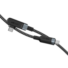 Заредете изображение във визуализатора на галерията – Acefast angled cable USB Type C - USB Type C 2m, 100W (20V / 5A) gray (C5-03 deep space gray) - TopMag
