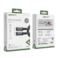 Заредете изображение във визуализатора на галерията – Acefast cable USB Type C - USB Type C 2m, 100W (20V / 5A) gray (C4-03 deep space gray) - TopMag
