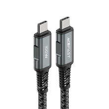 Заредете изображение във визуализатора на галерията – Acefast cable USB Type C - USB Type C 2m, 100W (20V / 5A) gray (C4-03 deep space gray) - TopMag
