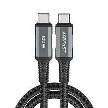 Заредете изображение във визуализатора на галерията – Acefast cable USB Type C - USB Type C 2m, 100W (20V / 5A) gray (C4-03 deep space gray) - TopMag

