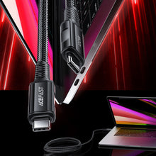 Заредете изображение във визуализатора на галерията – Acefast cable USB Type C - USB Type C 2m, 100W (20V / 5A) gray (C4-03 deep space gray) - TopMag
