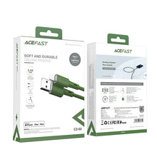 Заредете изображение във визуализатора на галерията – Acefast cable MFI USB - Lightning 1.2m, 2.4A green (C2-02 oliver green) - TopMag
