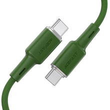 Заредете изображение във визуализатора на галерията – Acefast cable USB Type C - USB Type C 1.2m, 60W (20V / 3A) green (C2-03 oliver green) - TopMag
