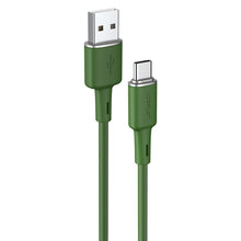 Заредете изображение във визуализатора на галерията – Acefast USB cable - USB Type C 1.2m, 3A green (C2-04 oliver green) - TopMag
