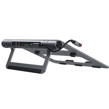 Заредете изображение във визуализатора на галерията – Acefast HUB multifunctional USB Type C laptop stand - 2x USB 3.2 Gen 1 (3.0, 3.1 Gen 1) / TF, SD / HDMI 4K @ 60Hz / RJ45 1Gbps / PD 3.0 100W (20V / 5A) gray (E5 space gray) - TopMag
