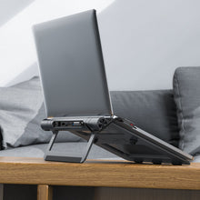 Заредете изображение във визуализатора на галерията – Acefast HUB multifunctional USB Type C laptop stand - 2x USB 3.2 Gen 1 (3.0, 3.1 Gen 1) / TF, SD / HDMI 4K @ 60Hz / RJ45 1Gbps / PD 3.0 100W (20V / 5A) gray (E5 space gray) - TopMag
