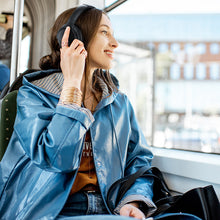 Заредете изображение във визуализатора на галерията – Acefast around-ear wireless headphones Bluetooth 5.0 Hybrid ANC (active noise reduction) waterproof IPX4 black (H1 black) - TopMag
