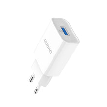 Заредете изображение във визуализатора на галерията – Dudao USB wall charger QC3.0 12W white + Lightning cable 1m (A3EU) - TopMag
