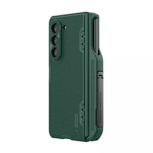Заредете изображение във визуализатора на галерията – Nillkin Super Frosted Shield Fold Case for Samsung Galaxy Z Fold 5 5G green (pen holder)
