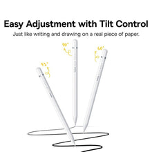 Заредете изображение във визуализатора на галерията – BASEUS smooth writing capacitive Stylus Writing 2 Lite LED (active version + wirelles + cable USB A to Lightning 8-pin) 130 mAh white P80015806211-02/BS-PS030
