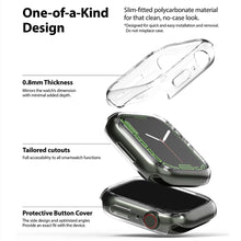 Заредете изображение във визуализатора на галерията – Ringke Slim Watch Case Set 2x Case for Watch 7 Smartwatch 41mm Transparent + Green (S58981RS) - TopMag
