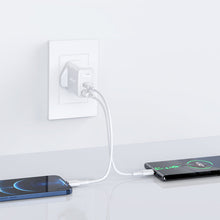 Заредете изображение във визуализатора на галерията – Acefast USB / USB Fast Charger Type C 32W Power Delivery UK plug white (A8 UK white) - TopMag
