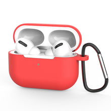 Заредете изображение във визуализатора на галерията – Case for AirPods Pro silicone soft case for headphones + keychain carabiner pendant red (case D) - TopMag
