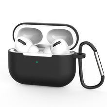 Заредете изображение във визуализатора на галерията – Case for AirPods Pro silicone soft case for headphones + keychain carabiner pendant black (case D) - TopMag
