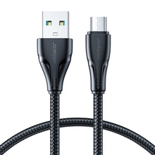 Заредете изображение във визуализатора на галерията – Joyroom USB cable - micro USB 2.4A Surpass Series for fast charging and data transfer 0.25 m black (S-UM018A11)
