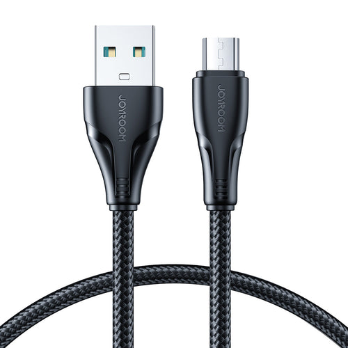 Joyroom USB cable - micro USB 2.4A Surpass Series for fast charging and data transfer 0.25 m black (S-UM018A11)