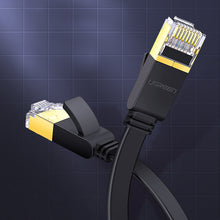Заредете изображение във визуализатора на галерията – Ugreen Ethernet patch cord U/FTP Cat. 7 10Gb/s flat 0.5m black (NW106)
