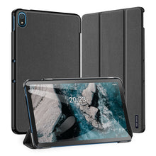 Заредете изображение във визуализатора на галерията – DUX DUCIS Domo foldable cover, tablet case with Smart Sleep function, Nokia T20 stand black - TopMag
