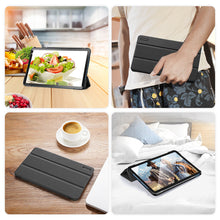 Заредете изображение във визуализатора на галерията – DUX DUCIS Domo foldable cover, tablet case with Smart Sleep function, Nokia T20 stand black - TopMag
