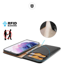 Заредете изображение във визуализатора на галерията – Dux Ducis Hivo Leather Flip Cover Genuine Leather Wallet For Cards And Documents Samsung Galaxy S22 Black - TopMag
