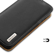 Заредете изображение във визуализатора на галерията – Dux Ducis Hivo Leather Flip Cover Genuine Leather Wallet For Cards And Documents Samsung Galaxy S22 + (S22 Plus) Black - TopMag
