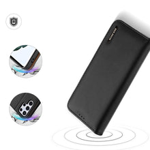 Заредете изображение във визуализатора на галерията – Dux Ducis Hivo Leather Flip Cover Genuine Leather Wallet For Cards And Documents Samsung Galaxy S22 Ultra Black - TopMag
