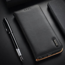 Заредете изображение във визуализатора на галерията – Dux Ducis Hivo Leather Flip Cover Genuine Leather Wallet For Cards And Documents Samsung Galaxy S22 Ultra Black - TopMag
