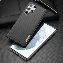 Заредете изображение във визуализатора на галерията – Dux Ducis Fino case is made of nylon material for Samsung Galaxy S22 Ultra black - TopMag
