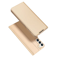 Заредете изображение във визуализатора на галерията – Dux Ducis Skin Pro Holster Cover Flip Cover for Samsung Galaxy S22 gold - TopMag
