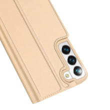 Заредете изображение във визуализатора на галерията – Dux Ducis Skin Pro Holster Cover Flip Cover for Samsung Galaxy S22 gold - TopMag
