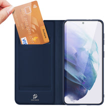 Заредете изображение във визуализатора на галерията – Dux Ducis Skin Pro Holster Cover Flip Cover for Samsung Galaxy S22 + (S22 Plus) blue - TopMag

