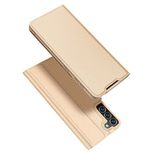 Заредете изображение във визуализатора на галерията – Dux Ducis Skin Pro Holster Cover Flip Cover for Samsung Galaxy S22 + (S22 Plus) gold - TopMag
