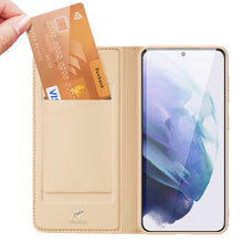 Заредете изображение във визуализатора на галерията – Dux Ducis Skin Pro Holster Cover Flip Cover for Samsung Galaxy S22 + (S22 Plus) gold - TopMag
