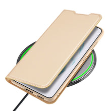 Заредете изображение във визуализатора на галерията – Dux Ducis Skin Pro Holster Cover Flip Cover for Samsung Galaxy S22 + (S22 Plus) gold - TopMag
