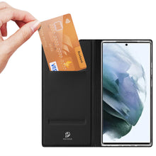 Заредете изображение във визуализатора на галерията – Dux Ducis Skin Pro kabura etui pokrowiec z klapką Samsung Galaxy S22 Ultra czarny - TopMag
