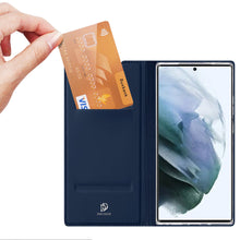 Заредете изображение във визуализатора на галерията – Dux Ducis Skin Pro Holster Cover for Samsung Galaxy S22 Ultra blue - TopMag

