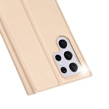 Заредете изображение във визуализатора на галерията – Dux Ducis Skin Pro Holster Cover for Samsung Galaxy S22 Ultra gold - TopMag
