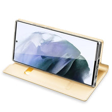 Заредете изображение във визуализатора на галерията – Dux Ducis Skin Pro Holster Cover for Samsung Galaxy S22 Ultra gold - TopMag

