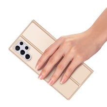 Заредете изображение във визуализатора на галерията – Dux Ducis Skin Pro Holster Cover for Samsung Galaxy S22 Ultra gold - TopMag
