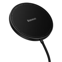 Заредете изображение във визуализатора на галерията – Baseus Simple Mini2 15W Magnetic Qi Wireless Charger Compatible with MagSafe Black (CCJJ010001) - TopMag
