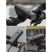 Заредете изображение във визуализатора на галерията – Wozinsky front bicycle lamp USB (up to 200lm) white light 4 operating modes black (WFBLB2) - TopMag
