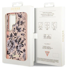 Заредете изображение във визуализатора на галерията – Guess GUHCS23LHCFWSP S23 Ultra S918 pink/pink hardcase Flower Collection
