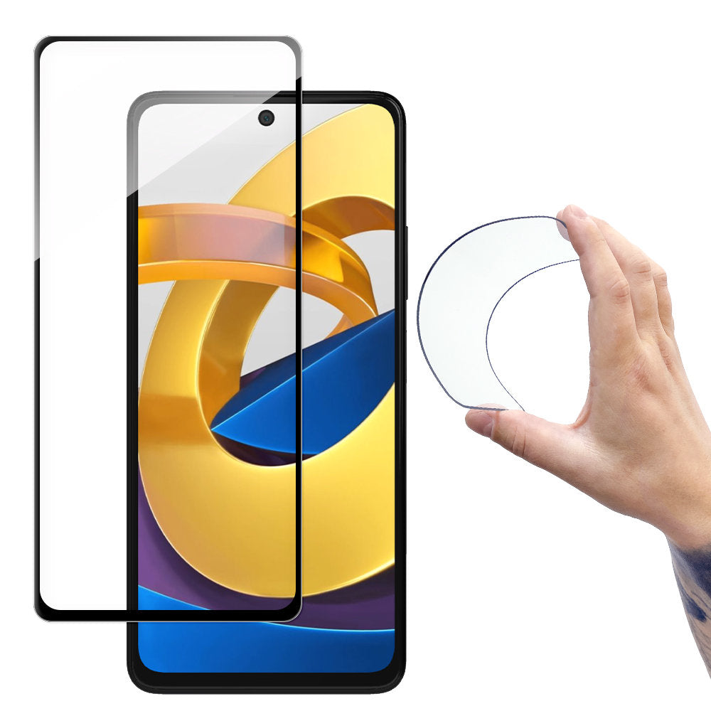 Wozinsky Full Cover Flexi Nano Glass Film Tempered Glass With Frame Xiaomi Poco M4 Pro 5G Transparent - TopMag